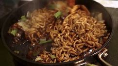 Korean instant noodles or Ramyeon,black sauce instant noodles. 4k