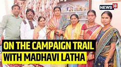 On the campaign trail with BJP's #Hyderabad candidate #MadhaviLatha