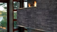 Rockmount Black Slate Stacked Stone Ledger Panels