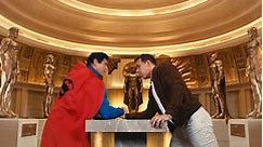 Yas Island - Ryan Reynolds arm wrestling with Superman?...