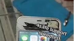 life support iphone 4S speed test #fypシ #tech #apple