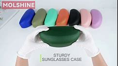 molshine Hard Shell Sunglasses Case,Classic Large Glasses Case for Sunglass,Eyeglasses with Cleaning Cloth,Pocket