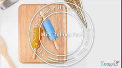 Koogel 9 Inch Mini Rolling Pin, 2 PCS Wooden Handle Rolling Pin for Kids Dough Rollers for Baking supplies Home Kitchen