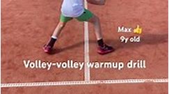 😀🎾 #tennis #volley volley #warmup #drill Max 9y old #tennisboy practice