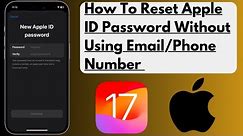 How To Reset Apple ID Password Without Using Email Or Phone Number