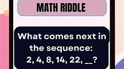 Can You Solve This Math Sequence? 🔢 Math Riddle Challenge! #quiz #riddle #shortsvideo