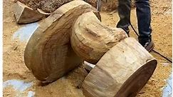 Chainsaw Craftsmanship Transforming Wood into Furniture 🧐🥰