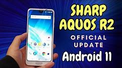 how to update sharp aquos r2 to android 11| official update sharp aquos r2