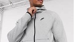Nike Tech fleece zip through hoodie in grey | ASOS
