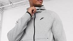 Nike Tech fleece zip through hoodie in grey | ASOS