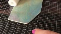 The Water Color Blue XL Polymer Clay Statement Earring Process. #polymerclay #art #handmade