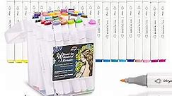 Colorya 40 Art Markers for Artists- Alcohol Markers with Dual-Tip + Carry Bag Included - Alcohol Pens for Coloring Books for Adults, Drawing, Sketching