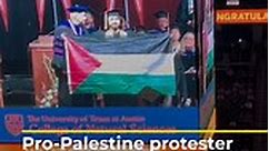 Pro-Palestine protester escorted off stage at UT Austin graduation
