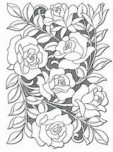 Coloring Pages Rose Adults Flower Coloriage Choose Board Volwassenen Erwachsene Für Drawing Color sketch template