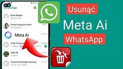 Jak usunąć Meta Ai w WhatsApp | Jak wyłączyć Meta Ai w WhatsApp.