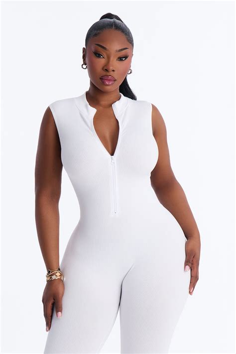 Johanna Seamless Jumpsuit - White | Fashion Nova