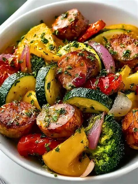 Easy Chicken Sausage and Veggies Sheet Pan