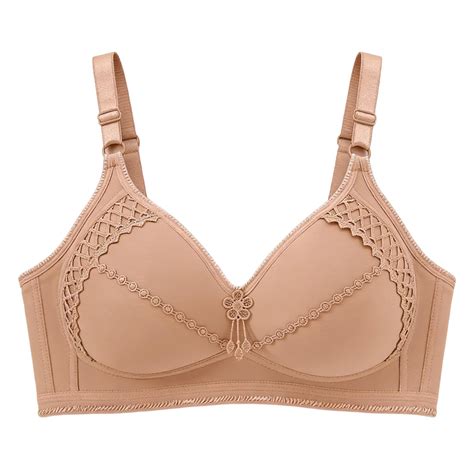 ZACPNCV Womens Plus Size Wireless Bra Thin Push Up Breathable Light ...