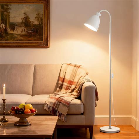 White Floor Lamp for Living Room Corners Bedroom Bedside Kids room dorm ...