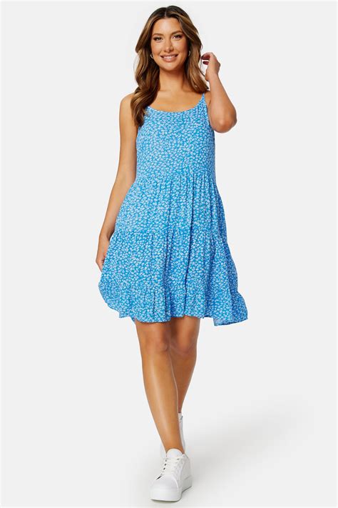 Vila – Maj Life S/L Short Dress – campaign-outlet – Blue