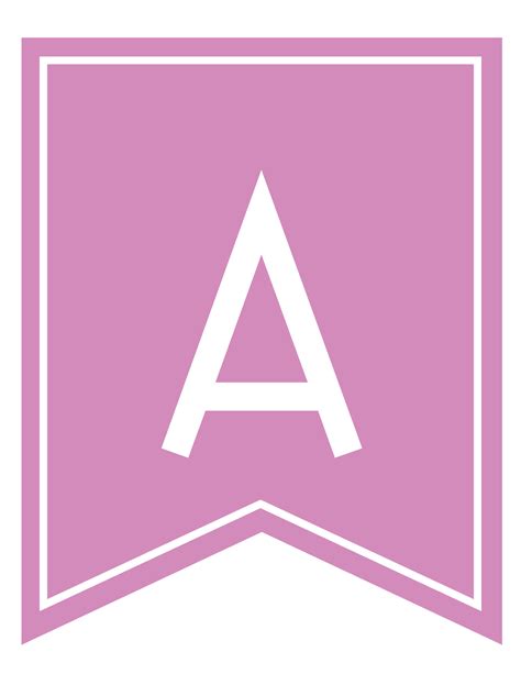 Free Printable Girls Pink Banner Letters - World of Printables