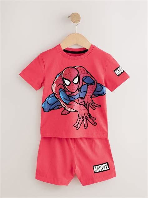 Buy Black/Red Spiderman Short Pyjamas 3 Pack (12mths-10yrs) from Next India