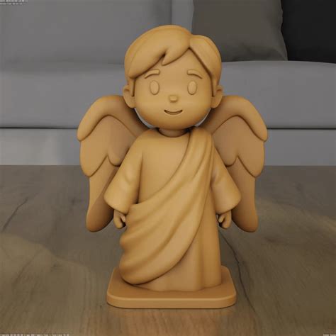 Cute Angel Figurine STL for 3D Printing.stl - 3D model by Hive3D Studio ...