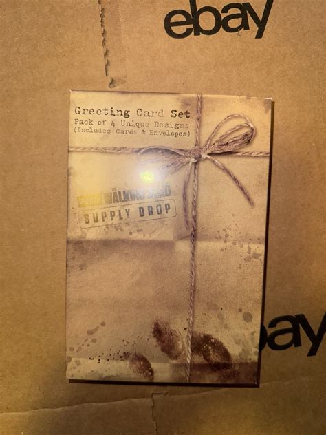 The Walking Dead AMC Supply Drop Zombie Greeting Cards Set (4)