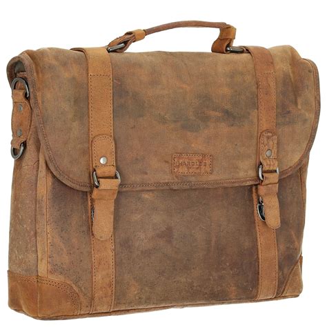 'Harold's Antique Briefcase 40 cm made of Cowhide in Natural' – Markenkoffer