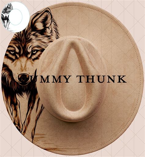 Wolf Digital Laser Design and Template Wide Brim Hat SVG File Only ...