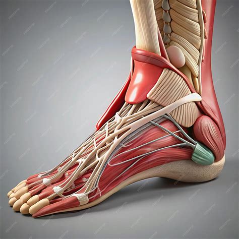 Human Foot Muscle Diagram Medical and Educational Illustration ...