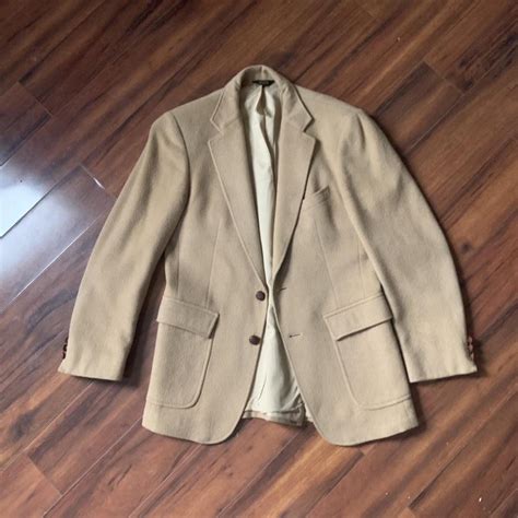 Tan Sports Coat Wool Material Dry Clean only no... - Depop