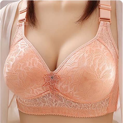 REORIAFEE Bras for Older Women with Sagging Breasts Wireless Gathered ...
