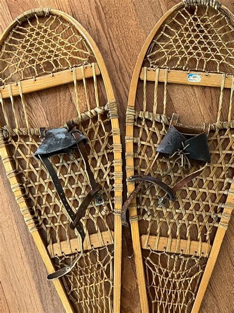 Rare Antique Vintage Snocraft Norway Maine 1945 Bear Paw Snowshoes ...