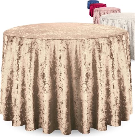 Amazon.com: Elegant Round Tablecloth - 70 Inch, Made With Fine Crushed ...