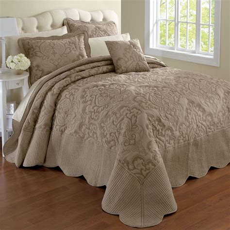 Amelia Bedspread, TAUPE | Bed spreads, Bedding sets, Luxury bedding