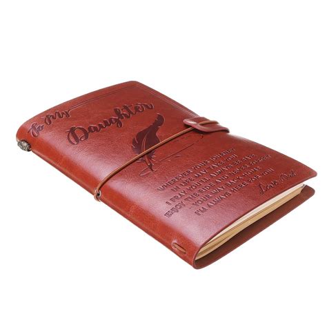 20x12cm Engraved Leather Journal Notebook Diary To... - Grandado