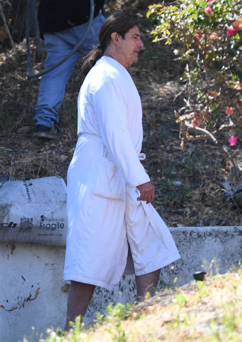 Fabio Lanzoni, 65, seen in bathrobe outside LA mansion 25 years after ...