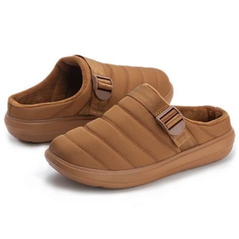 Dannto Men Women Classic Fur Lined Waterproof Winter House Slippers ...