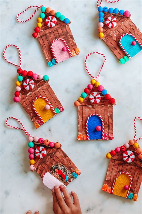 Diy popsicle stick gingerbread house ornaments – Artofit