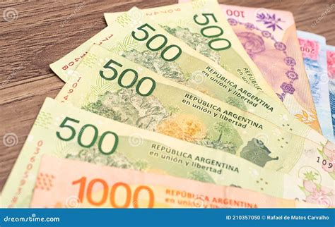 Money Notes of the Argentine Currency, the Argentine Peso - ARS. Stock Photo - Image of finance ...