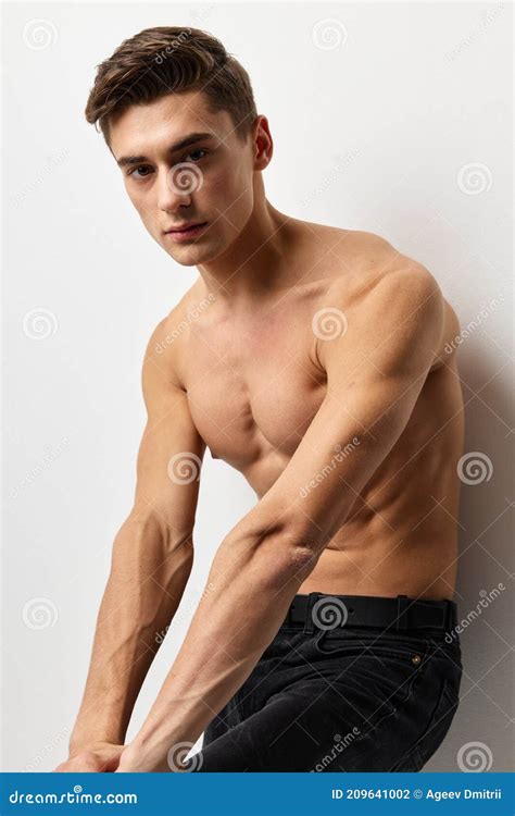 Male Naked Male Posing Attractive Look Model Stock Photo - Image of ...