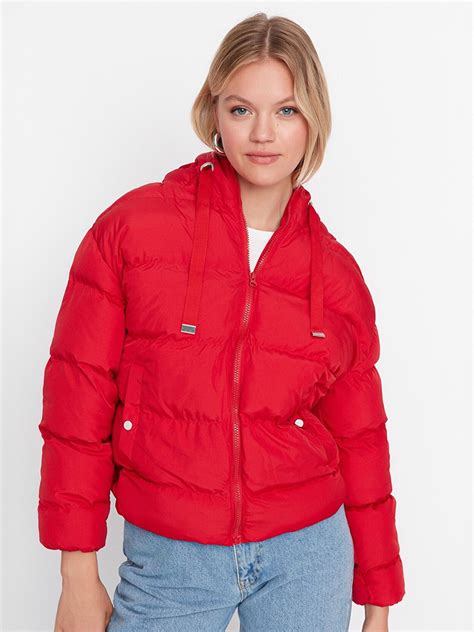 Buy Trendyol Women Red Puffer Jacket - Jackets for Women 20536134 | Myntra