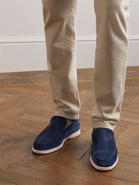 LORO PIANA Summer Walk Suede Loafers for Men | MR PORTER