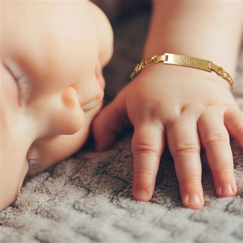 Baby Bracelet Gold,newborn,engraved,gold, Silver, Toddler Bracelets ...