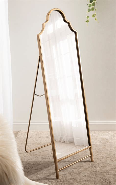 Abrook Full Length Framed Floor Mirror, Gold, 18x58, 18x58 ...