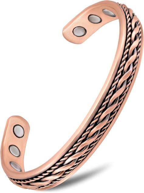 Amazon.com: MagnetRX® Women's Copper Bracelet – Effective 99.9% Pure Copper Magnetic Bracelets ...