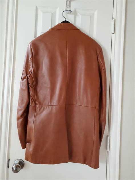 mens leather sport coat 40 r - Gem