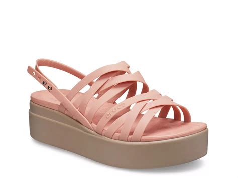 Crocs Brooklyn Strappy Low Wedge Sandal - Women's - Free Shipping | DSW