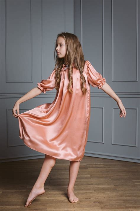 ANTONIA GIRLS SILK NIGHTDRESS ANTONIA GIRLS SILK NIGHTDRESS ANTONIA ...